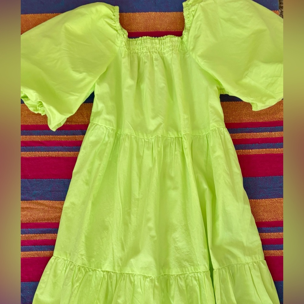 Zara Bright Yellow Tiered Sundress